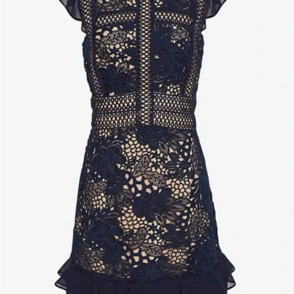 NWT Reiss Lena Navy Lace Dress